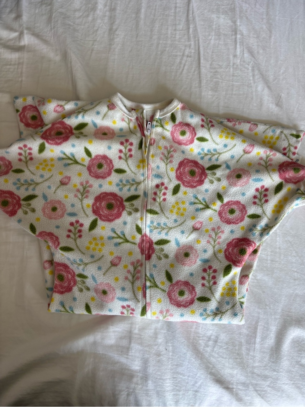 Sleeping Baby Zipadee Zip Floral Fleece Sleep Sack Size 6-12 Months